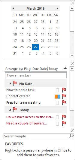 do i get the todo pane in outlook 2016 for mac